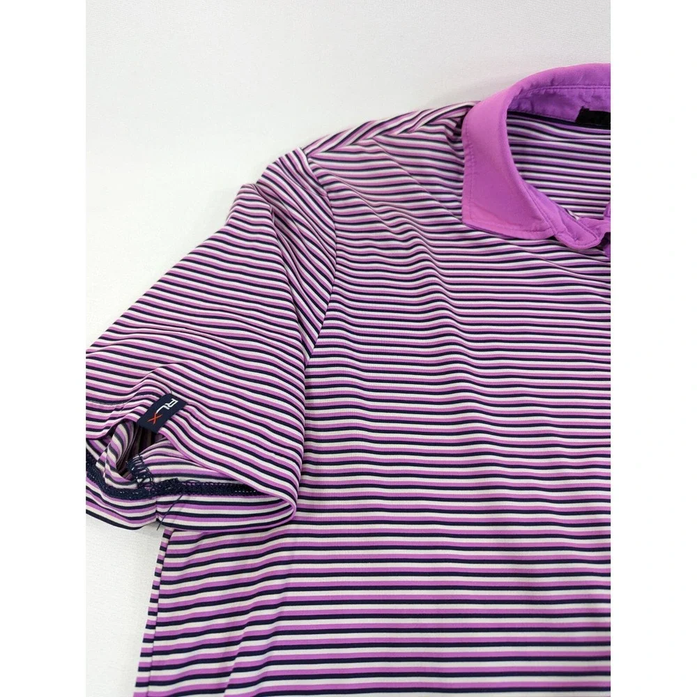 Ralph Lauren Polo Shirt Mens Large Pink RLX Golf Muirfield‎ Village Golf Medium
